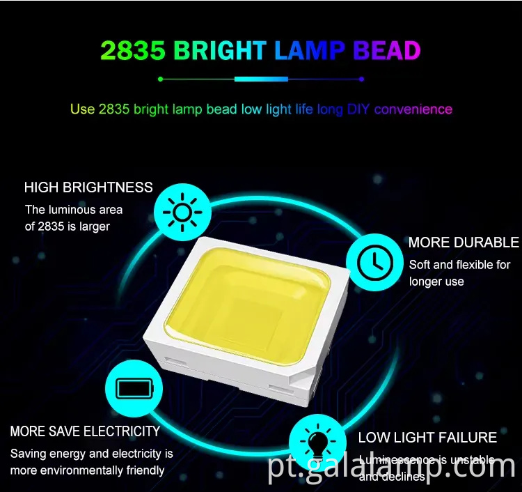 Faixa de luz neon flexível à prova d'água 5m SMD 2835 Sinais externos